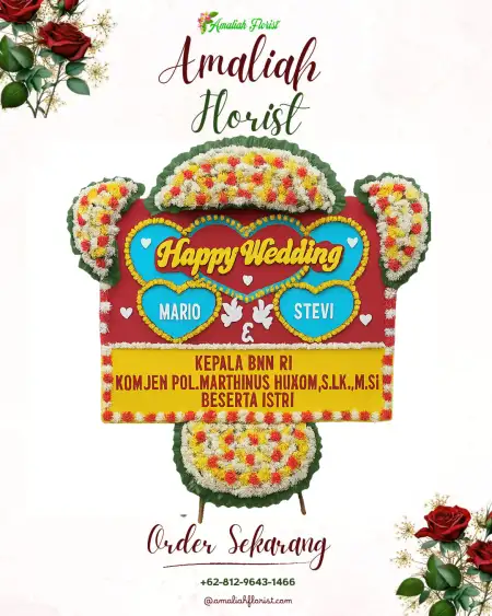 Papan Bunga Pernikahan Mangkon